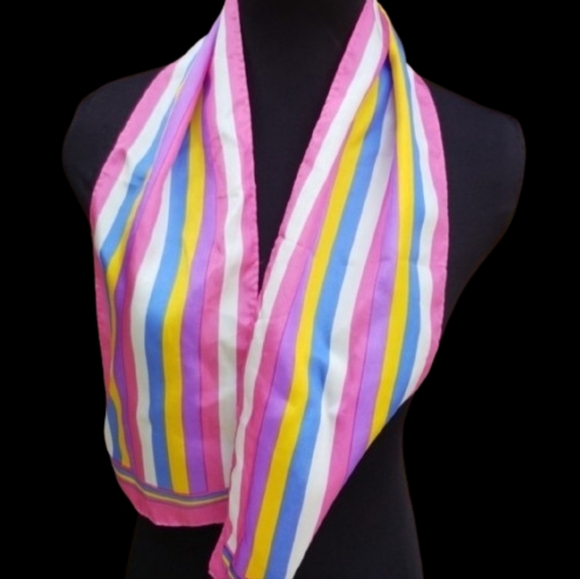 Kajo Vintage Striped Silk‎ scarf - Picture 2 of 7